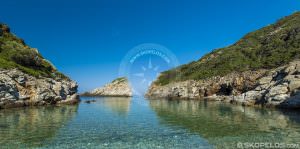 пляжы skopelos, ai giannis spilia, лепшыя пляжы ў skopelos, толькі на лодцы