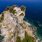 Skopelos Çimərlikləri Agios-Ioannis Yannis Giannis Çimərlik Hava Şəkli