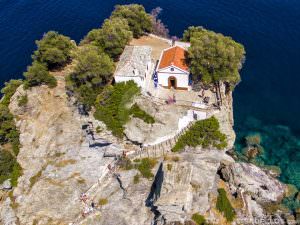 Foto aérea de Skopelos Agios Ioannis