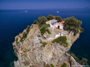 Skopelos templomok Agios Ioannis Aerial Photo