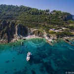 Skopelos-strande Agios-Ioannis Yannis Giannis-strandfoto