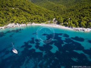 Skopelos Beaches Kastani Beach Aerial Photo