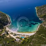 Skopelos çimərlikləri Limnonari Beach Aerial Photo
