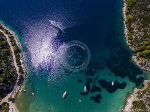 Plaže Skopelos Zračna fotografija Limnonari Beach