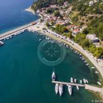 Foto aeree del porto di Glossa Loutraki dei porti di Skopelos
