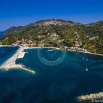 სკოპელოს პორტები Glossa Lutraki Port Aerial Photo