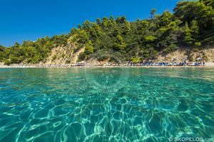 Plaže Skopelos Plaža Staphylos Pogled na more P