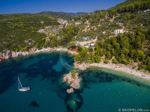 Skopelosin rannat, stafilos beach skopelos, lähellä korarantoja