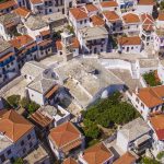 Skopelos Stadt Luftbild