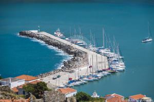 skopelos port, skopelos chora, erop ze skopelos, vun skiathos