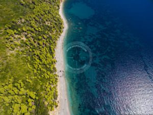 Zračna fotografija na plaži Skopelos Velanio