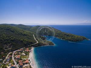 Skopelos Villages Beaches Panormos Aerial Photo, Skopelos Popular Beaches