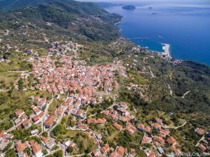 Skopelos Villages Glossa Village Aerial Photo