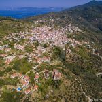 Zračna fotografija Skopelos Village Village Glossa