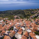 Skopelos Landsbyer Glossa Village Aerial Photo