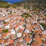Skopelos Villages Glossa Village Luftaufnahme