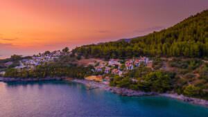 skopelos hotel adrina spiaggia tramonto