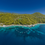Skopelos com Ftelia Neraki Beach Strände, die mit dem Boot erreichbar sind