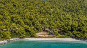 Pláž Skopelos com Megalo Pefko Pláže dostupné lodí, Skopelos Odpočinková dovolená v přírodě