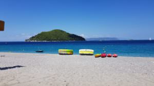 skopelos vízi sportok, milia strand