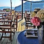 Skopelos nagy kék kávézó