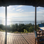panorama de la villa avec piscine de skopelos