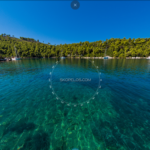 Skopelos com Blo Bay Panormos პლაჟის პლაჟები სკოპელოს აღმოსაჩენად