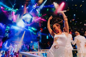 Skopelos mit Mamma Mia die Party, London, britisches Fernsehen