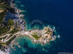Skopelos Beaches Agios Ioannis Cave Aerial Photo