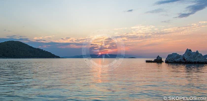 Skopelos Beaches Milia Sunset Photo
