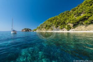 Skopelos Velanio Beach Seaview Aerial Photo