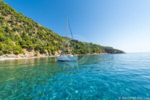 Skopelos Velanio Beach Seaview Aerial Photo