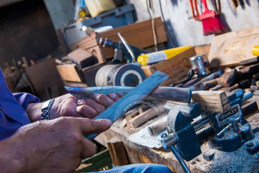 Knife Making, Knife Makers, Skopelos Local Artists. Tradition And Culture. Christos Patsis, Antonis Ampelakias. Traditional Handmade Knives