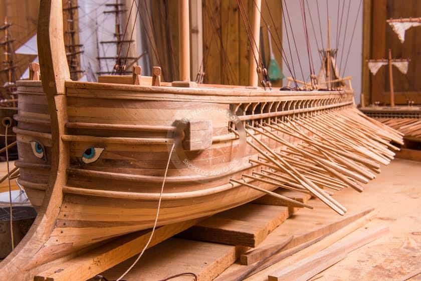 Skopelos Artists Boudalas Mpountalas Yannis Wood Microshipping Model Shipmaker