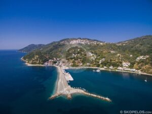 Skopelos Ports Glossa Loutraki Port Aerial Photo
