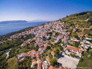 Skopelos Villages Glossa Village Aerial Photo
