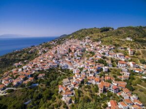Skopelos Villages Glossa Village Aerial Photo