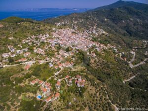 Skopelos Villages Glossa Village Aerial Photo