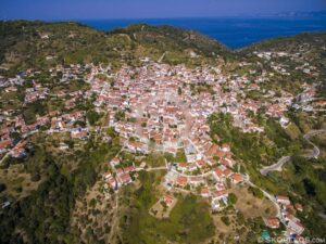 Skopelos Villages Glossa Village Aerial Photo