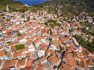 Skopelos Villages Glossa Village Aerial Photo