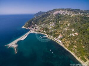 Skopelos Ports Glossa Loutraki Port Aerial Photo