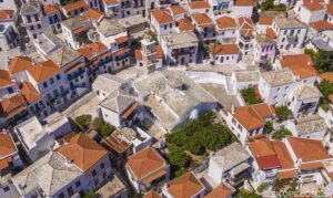 Skopelos Town Aerial Photo