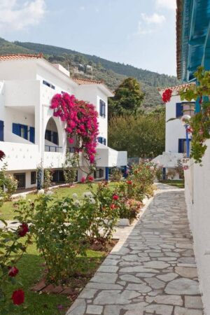 Skopelos Sunrise Village Hotel, Hotels Sunrise Village, Accommodation, Chora, Town, Port, Sporades, Greece