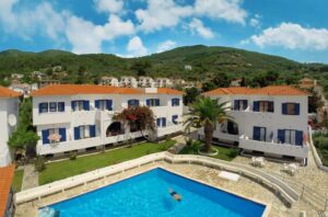 Skopelos Sunrise Village Hotel, Hotels Sunrise Village, Accommodation, Chora, Town, Port, Sporades, Greece