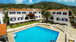 Skopelos Sunrise Village Hotel, Hotels Sunrise Village, Accommodation, Chora, Town, Port, Sporades, Greece